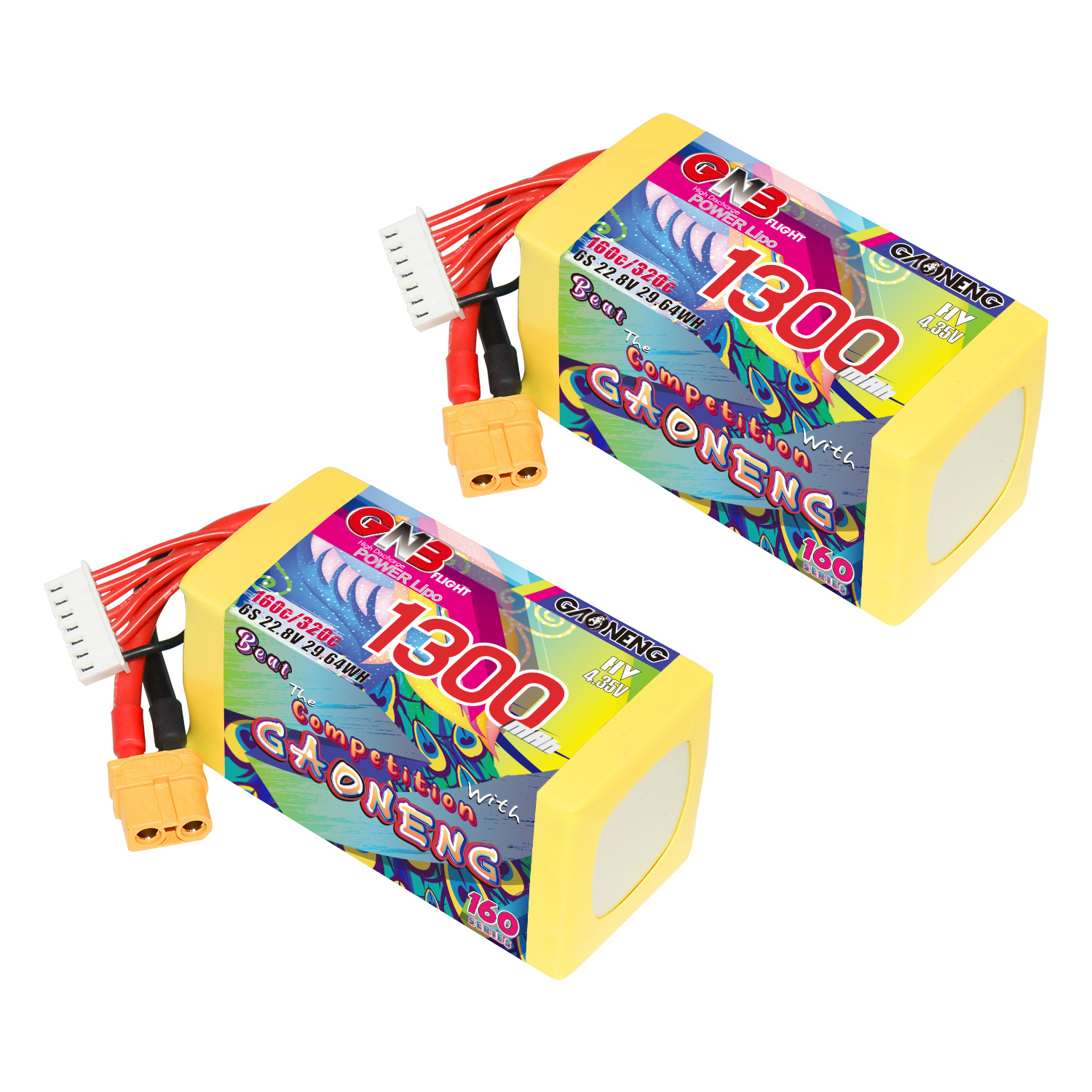 GAONENG GNB LiHV 6S 22.8V 1300mAh 160C XT60 RC LiPo Battery FPV Drone