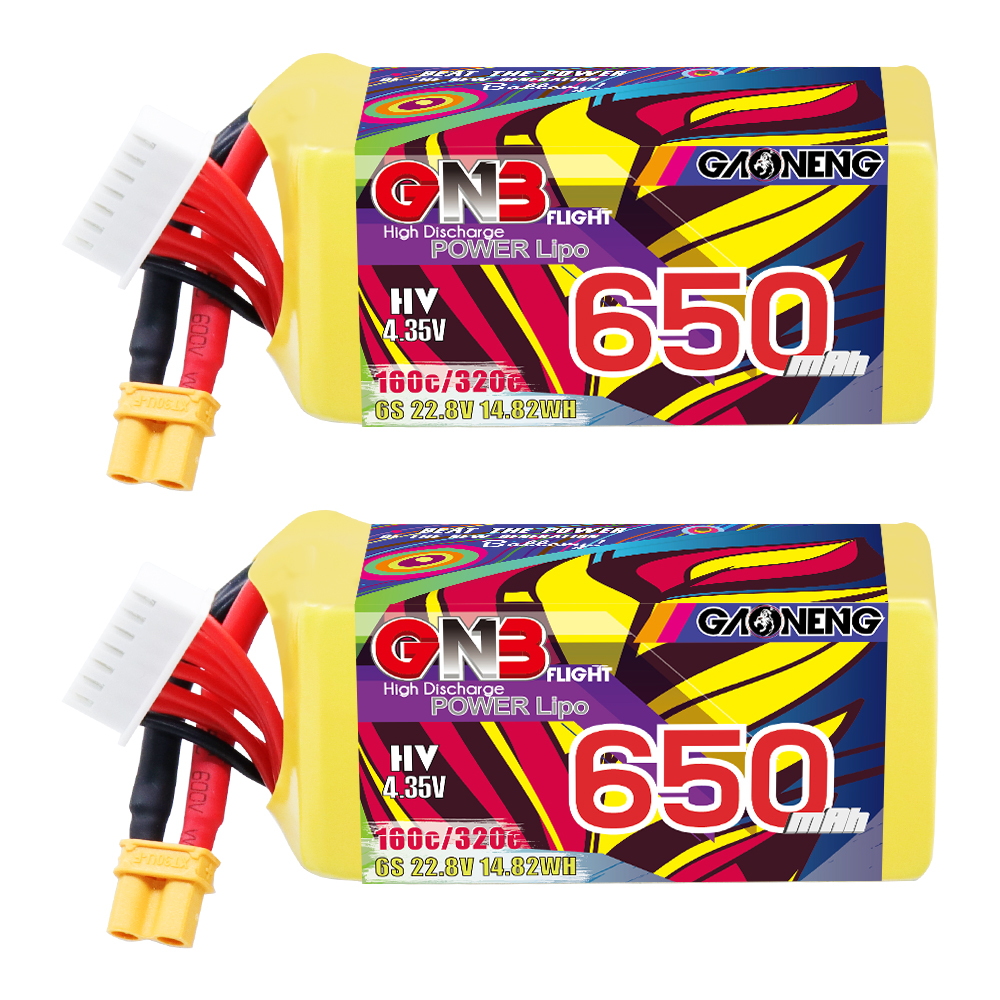 GAONENG GNB LiHV 6S 22.8V 650mAh 160C XT30 LiPo Battery