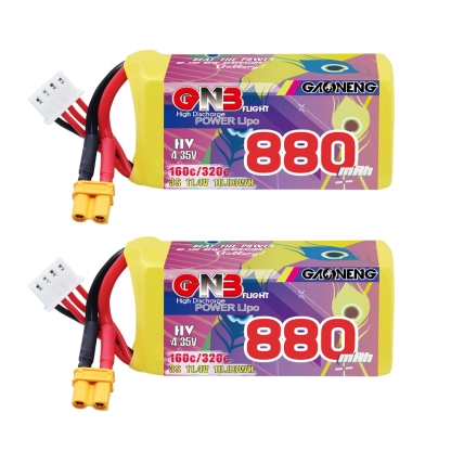 GAONENG GNB LiHV 3S 11.4V 880mAh 160C XT30 LiPo Battery