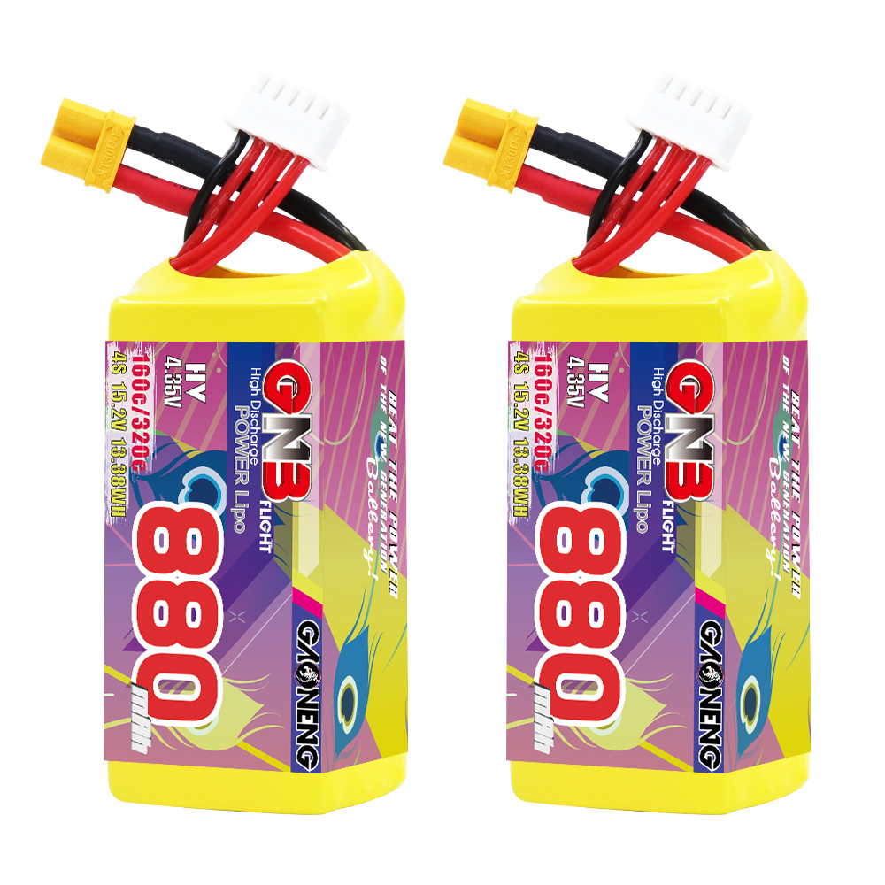 GAONENG GNB LiHV 4S 15.2V 880mAh 160C XT30 RC LiPo Battery FPV Drone