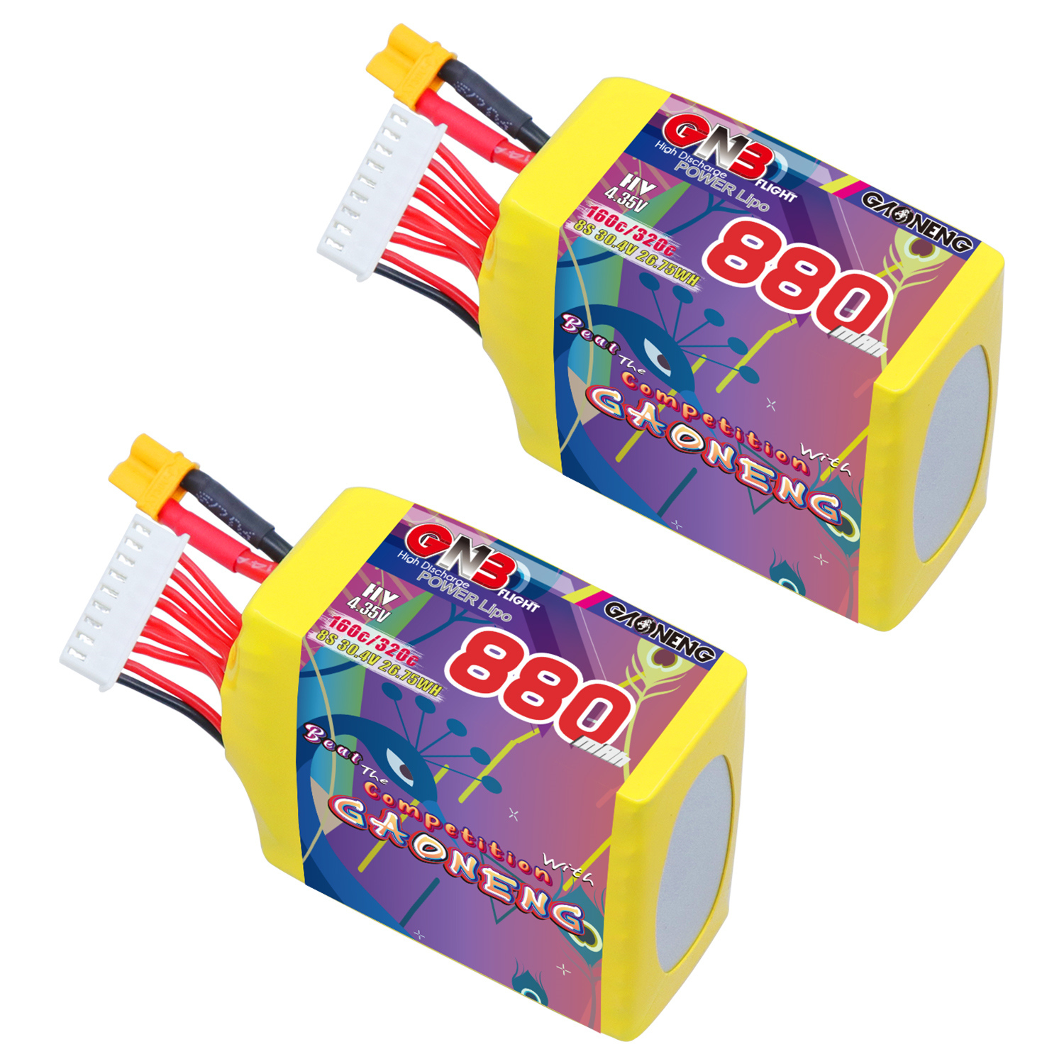 GAONENG GNB LiHV 8S 30.4V 880mAh 160C XT30 LiPo Battery FPV Drone Quad