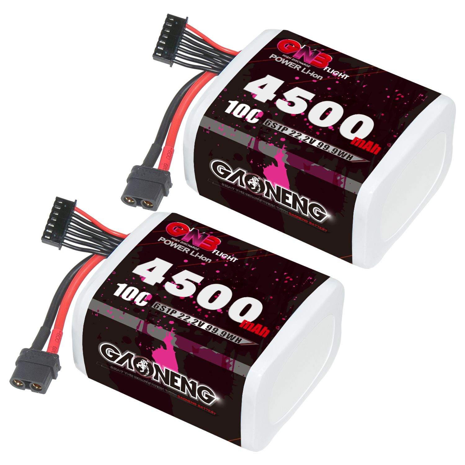 GAONENG GNB 6S 22.2V 4500mah 10C XT60 Li-ion Battery made with Molicel 21700 P45B
