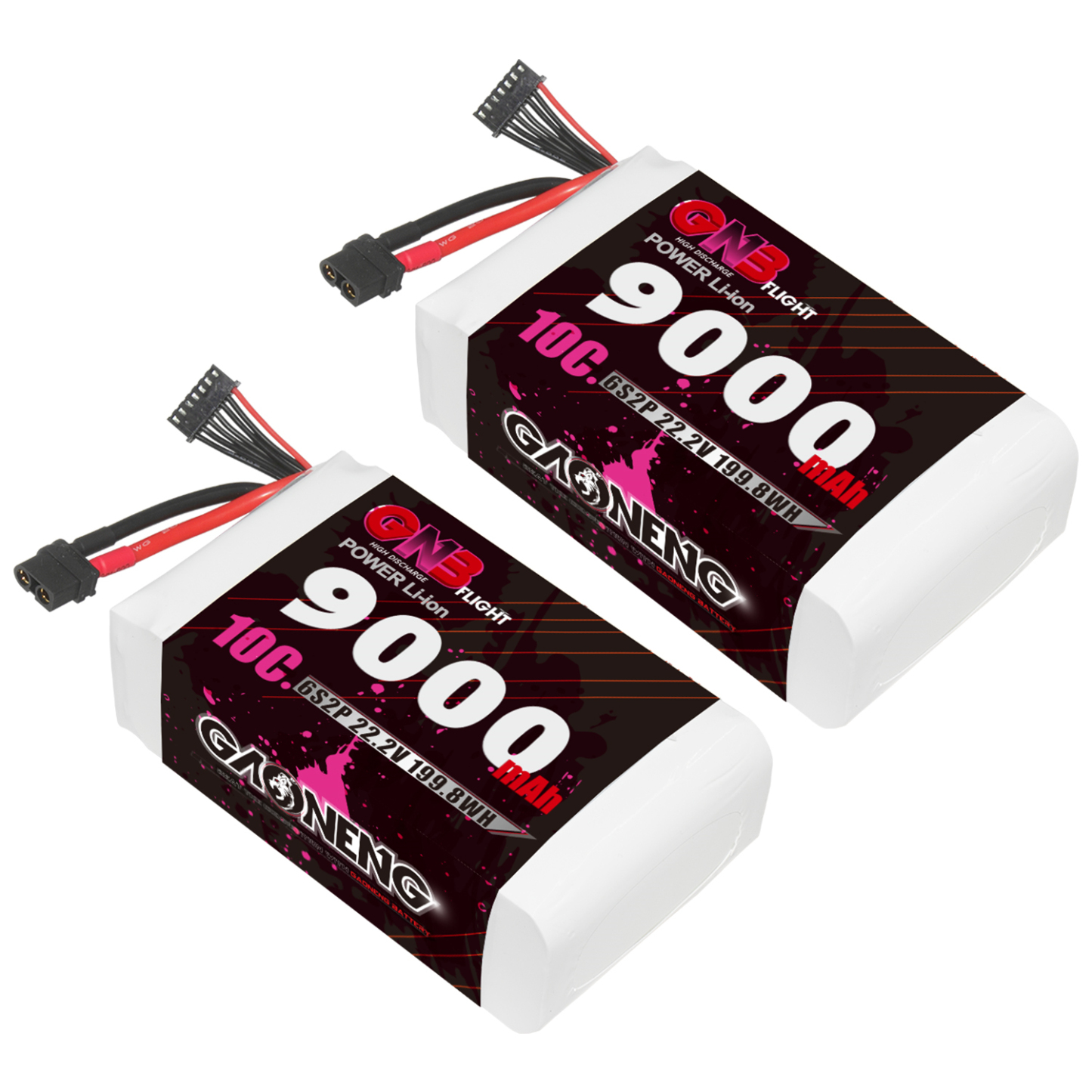 GAONENG GNB 6S 22.2V 9000mah 10C XT60 Li-ion Battery made with Molicel 21700 P45B