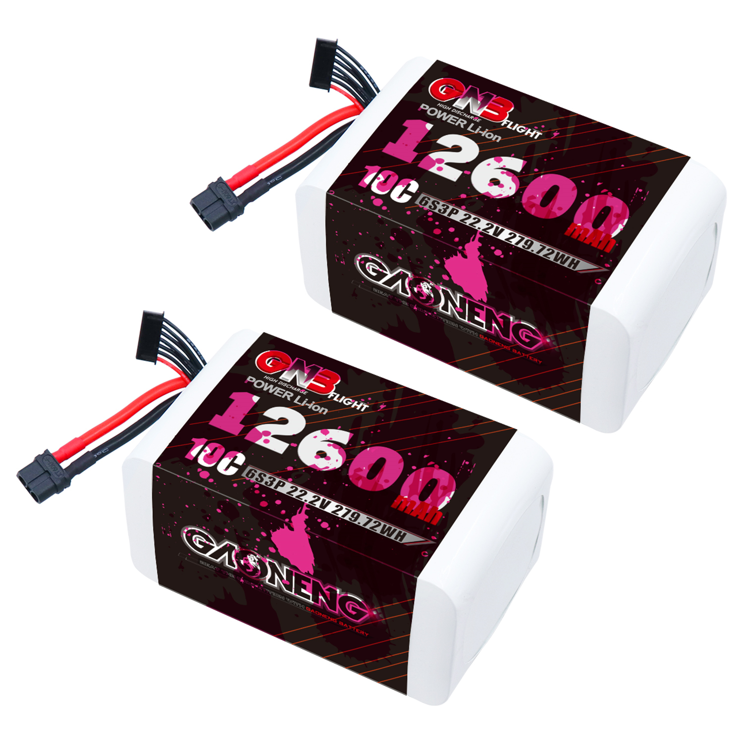 GAONENG GNB 6S 22.2V 12600mah 10C XT60 Li-ion Battery made with Molicel 21700 P42A