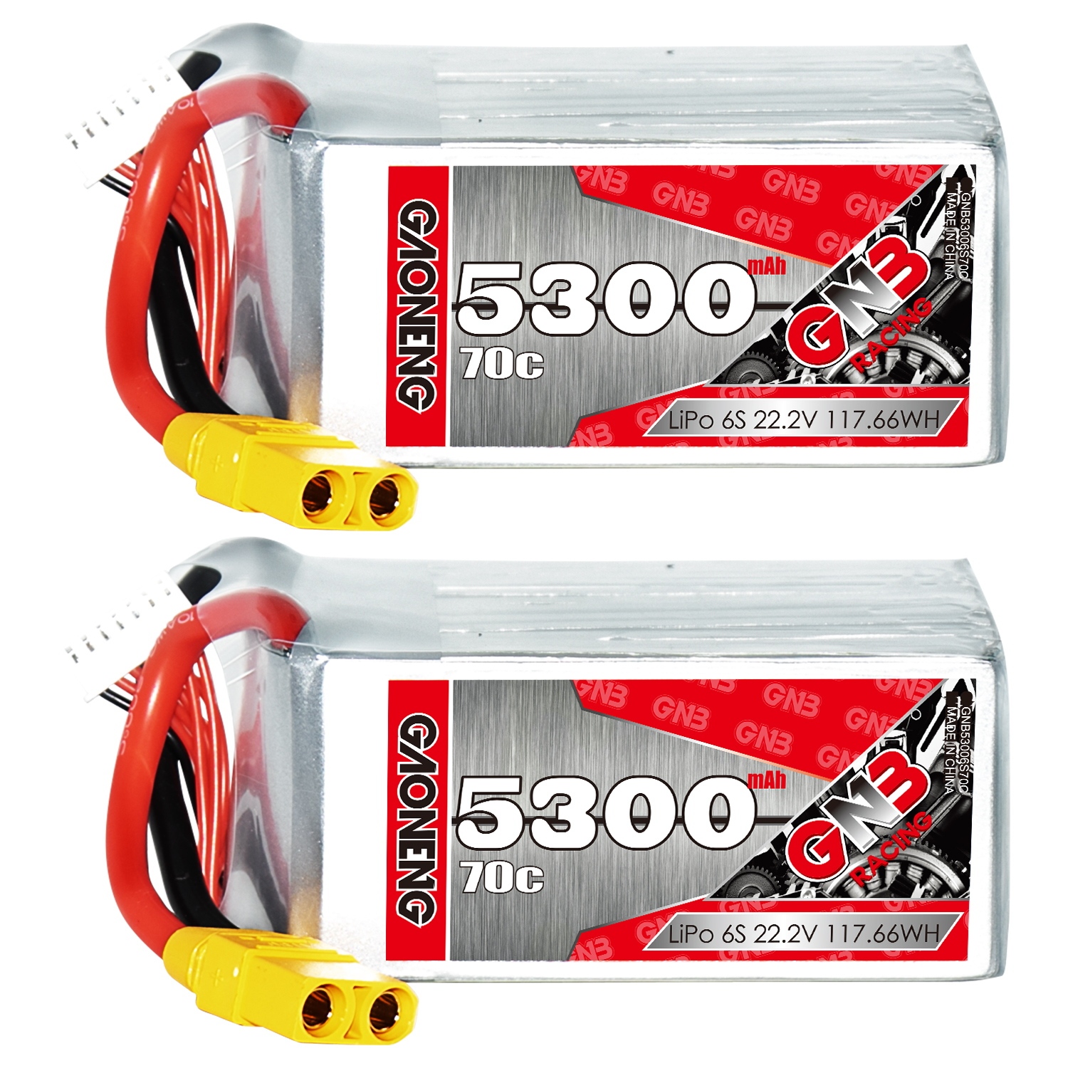 GAONENG GNB 6S 22.2V 5300mAh 70C LiPo Battery XT90