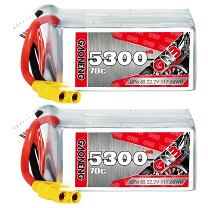 GAONENG GNB 6S 22.2V 5300mAh 70C LiPo Battery XT90
