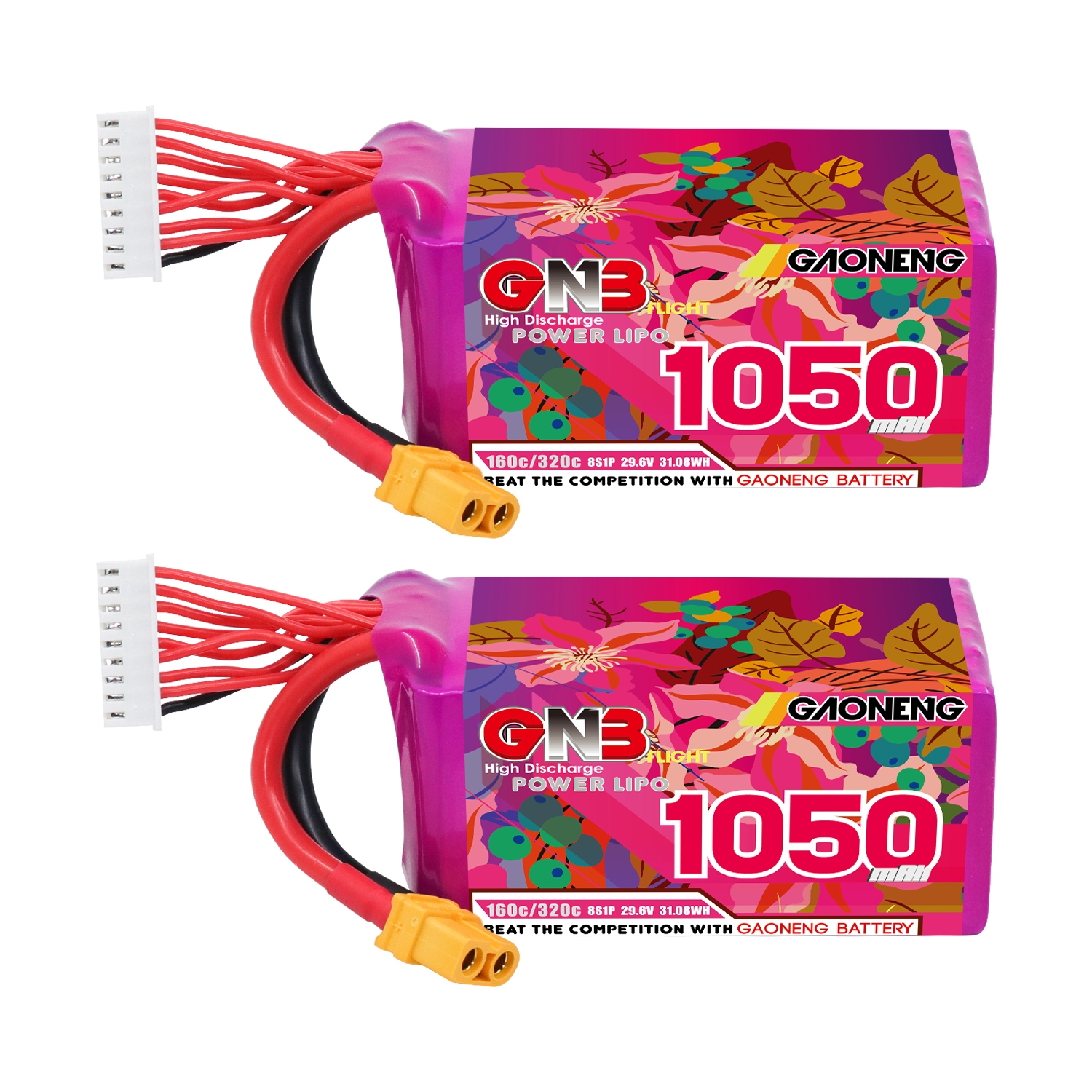 GAONENG GNB 8S 29.6V 1050mAh 160C XT60 LiPo Battery