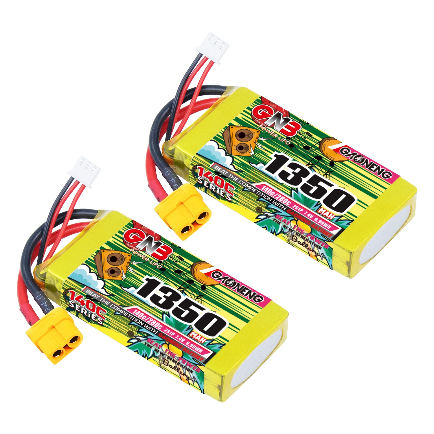 GAONENG GNB 2S 7.4V 1350mAh 140C XT60 LiPo Battery