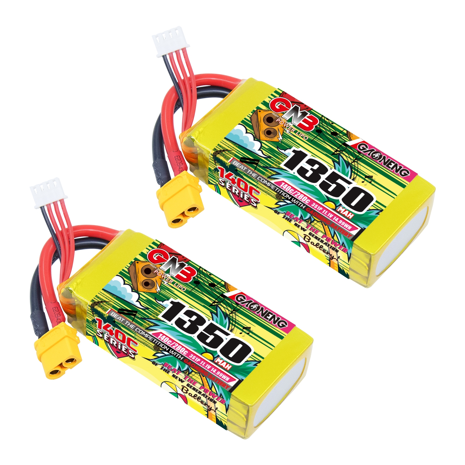 GAONENG GNB 3S 11.1V 1350mAh 140C XT60 LiPo Battery