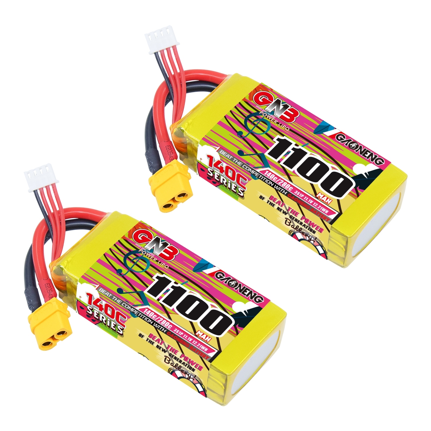 GAONENG GNB 3S 11.1V 1300mAh 140C XT60 LiPo Battery Drone FPV RC Quad