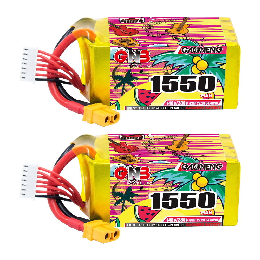 GAONENG GNB 6S 22.2V 1550mAh 140C XT60 LiPo Battery