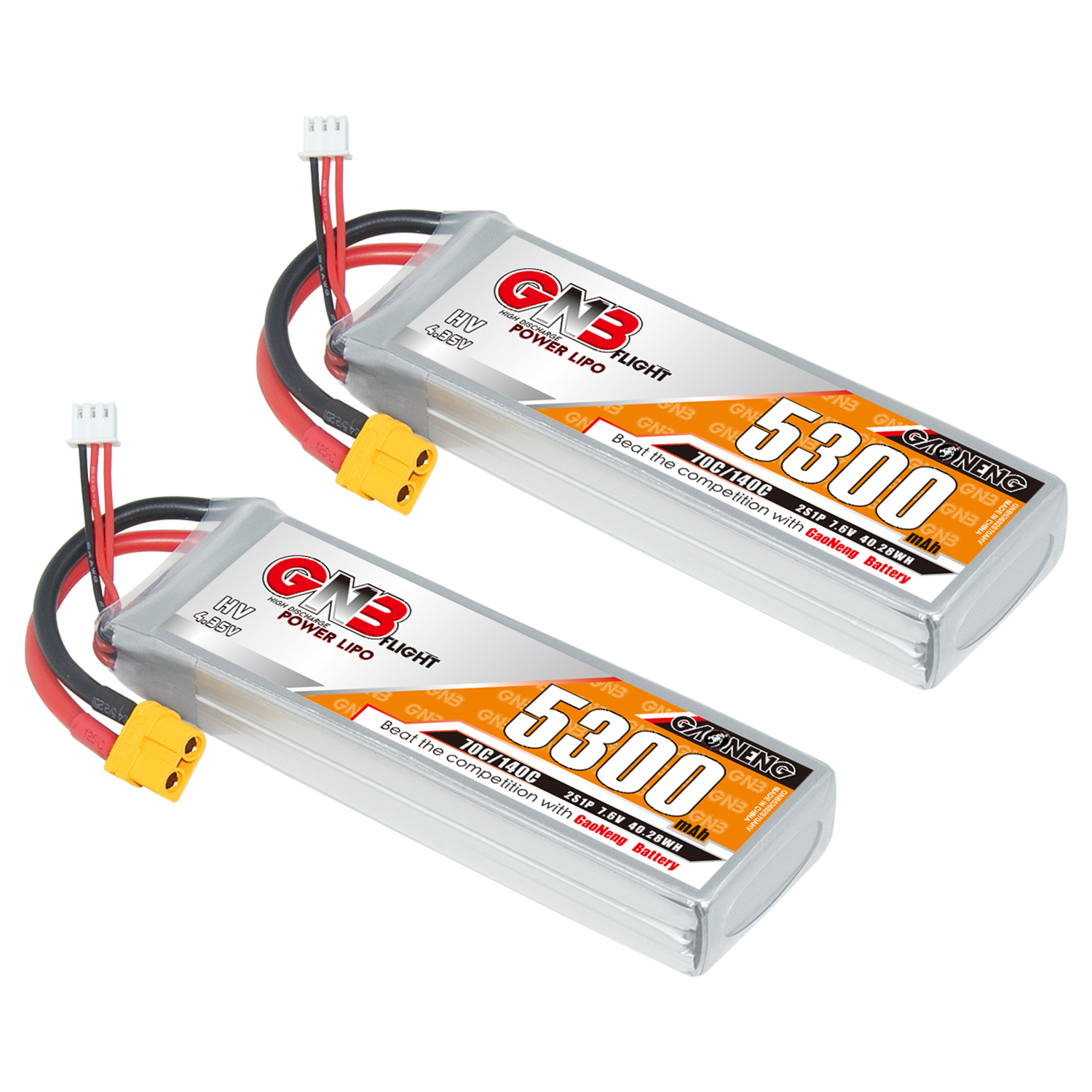 GAONENG GNB HV 2S 7.6V 5300mAh 70C LiPo Battery XT60