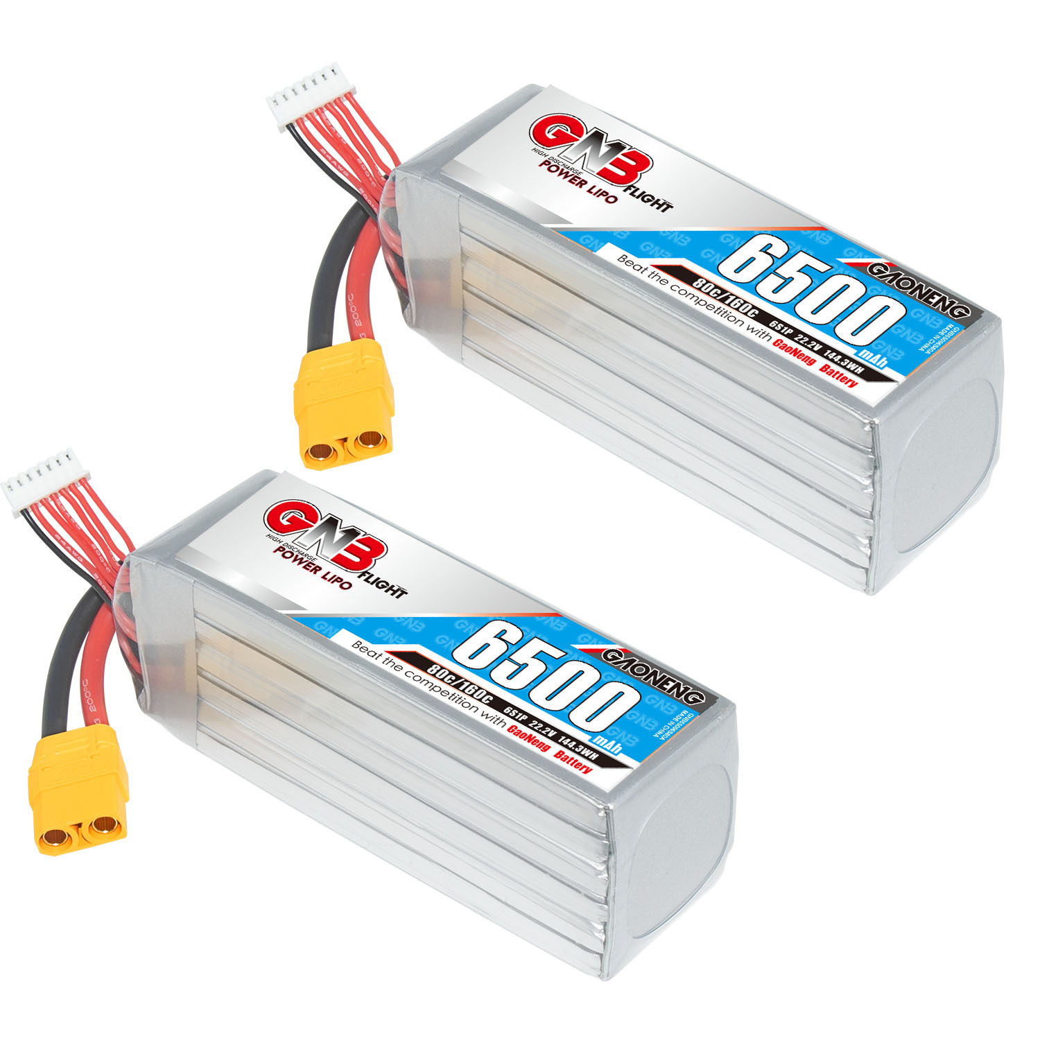 GAONENG GNB 6S 22.2V 6500mAh 80C LiPo Battery XT90
