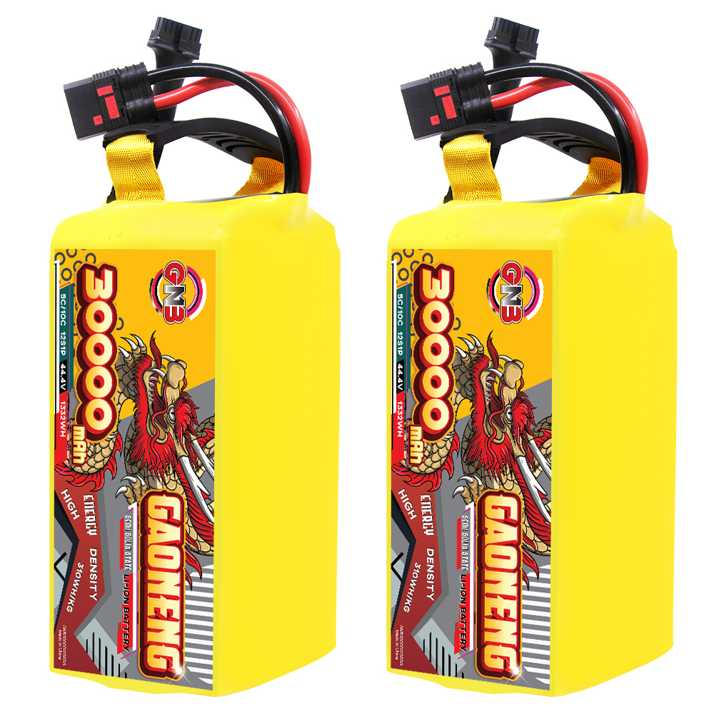 GAONENG GNB 30000mah 12S 44.4V 5C QS8 Semi Solid State Li-ion Battery 310WH/kg