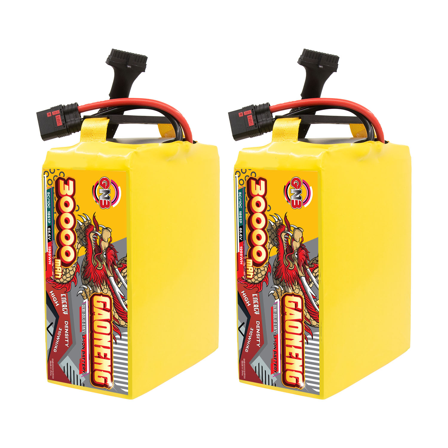 GAONENG GNB 30000mah 18S 66.6V 5C QS8 Semi Solid State Li-ion Battery 310WH/kg