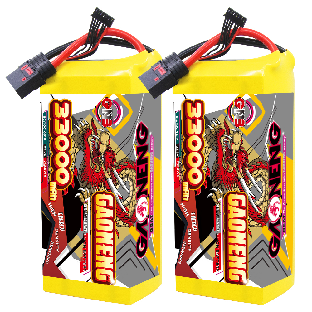 GAONENG GNB 33000mah 6S 22.2V 5C QS8 Semi Solid State Li-ion Battery 335WH/kg