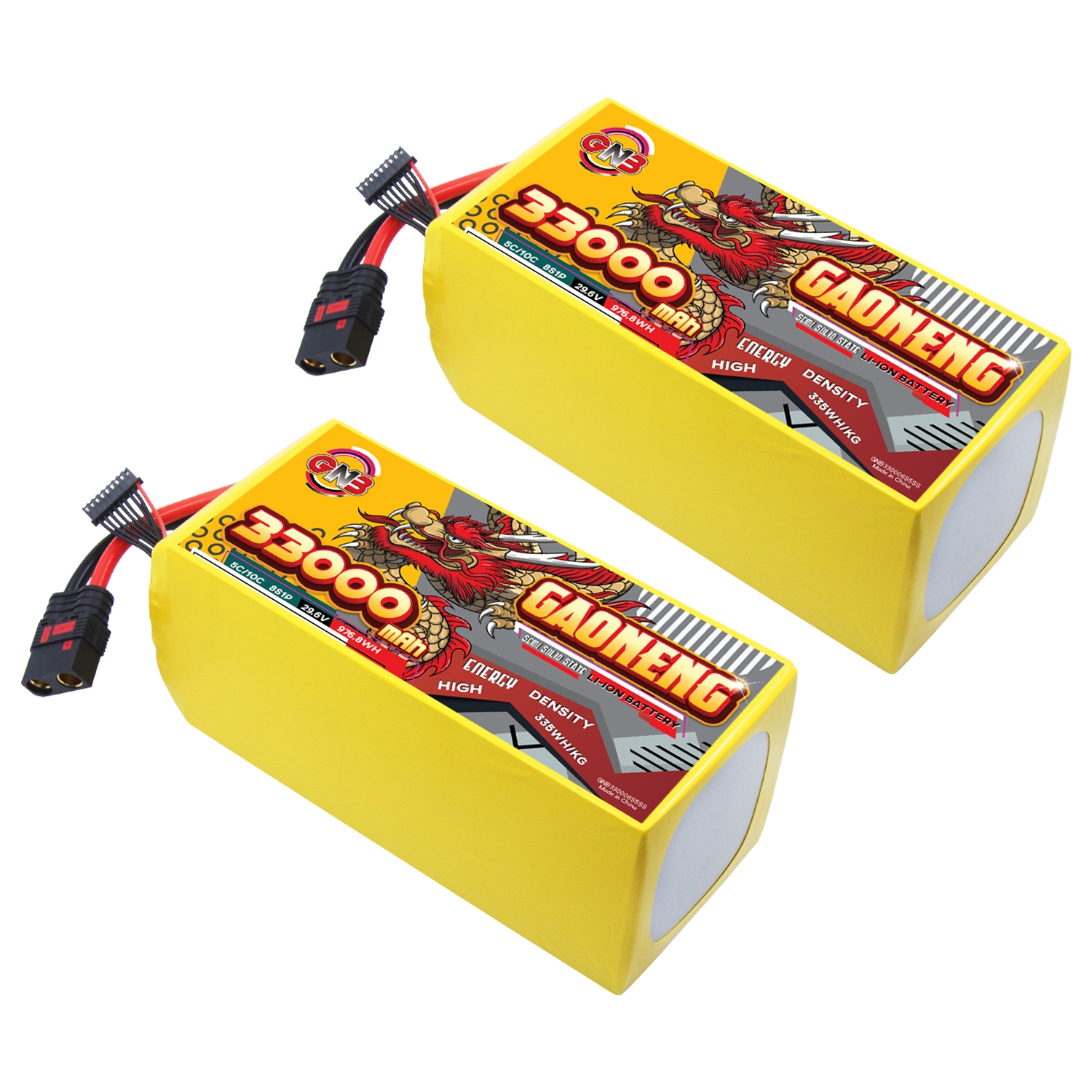 GAONENG GNB 33000mah 8S 29.6V 5C QS8 Semi Solid State Li-ion Battery 335WH/kg