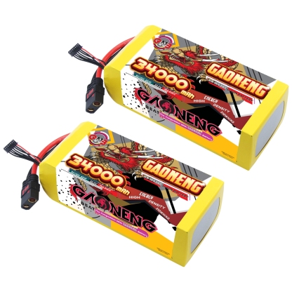 GAONENG GNB 34000mah 6S 22.2V 5C QS8 Semi Solid State Li-ion Battery 310WH/kg 