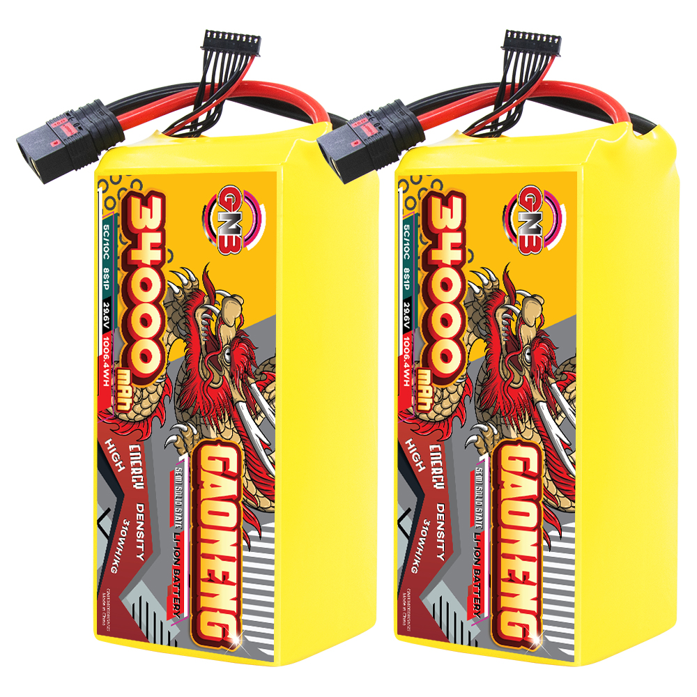 GAONENG GNB 34000mah8S 29.6V 5C QS8 Semi Solid State Li-ion Battery 310WH/kg