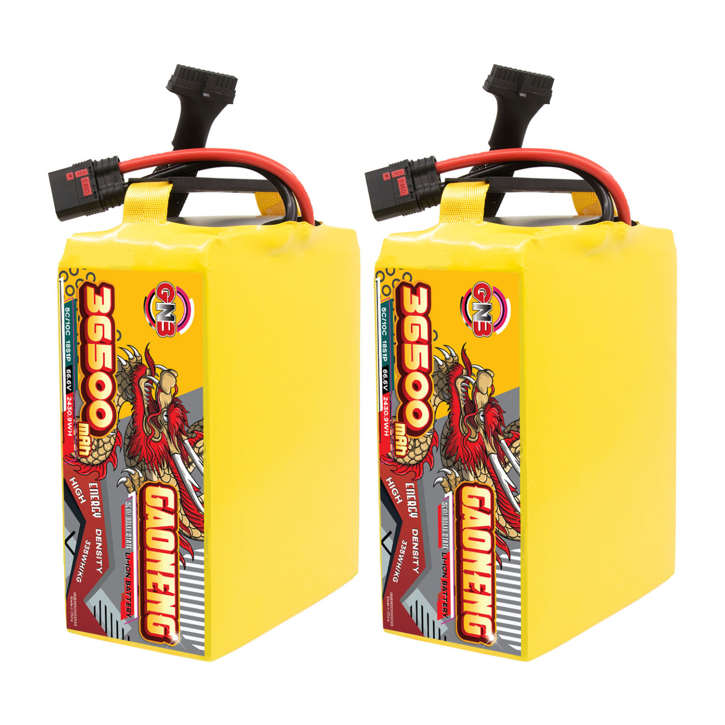 GAONENG GNB 36500mah 18S 66.6V 5C QS8 Semi Solid State Li-ion Battery 335WH/kg