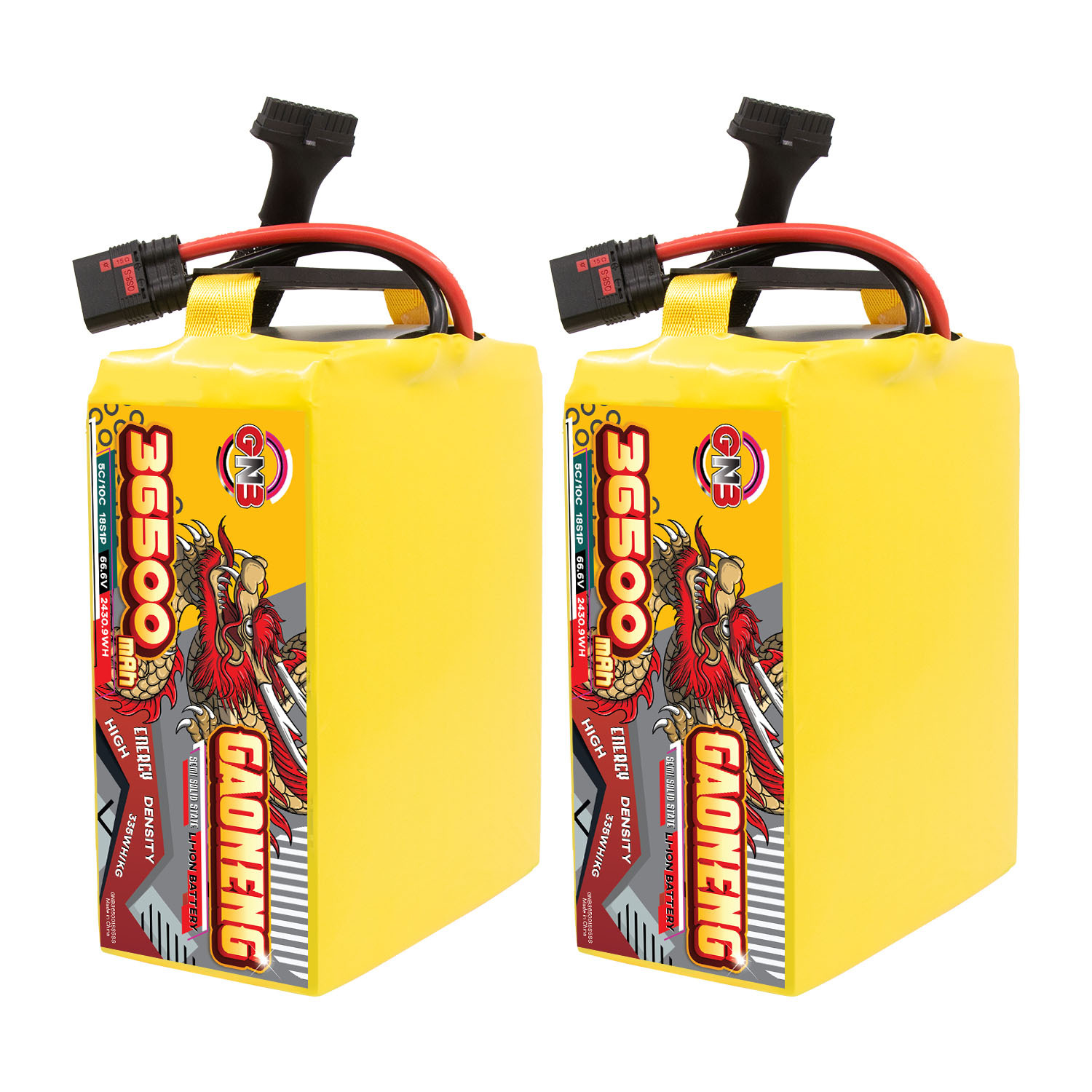 GAONENG GNB 36500mah 18S 66.6V 5C QS8 Semi Solid State Li-ion Battery 335WH/kg