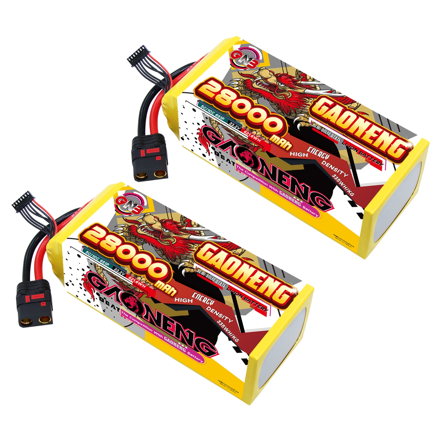 GAONENG GNB 28000mah6S 22.2V 5C QS8 Semi Solid State Li-ion Battery 335WH/kg 