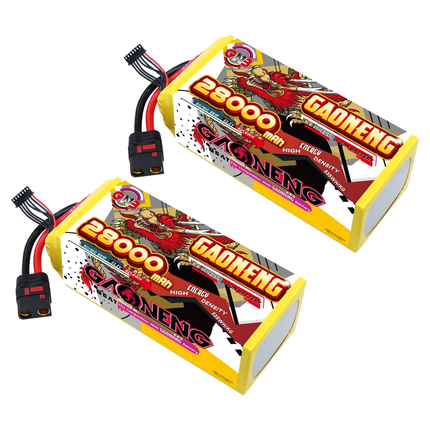GAONENG GNB 28000mah6S 22.2V 5C QS8 Semi Solid State Li-ion Battery 335WH/kg 