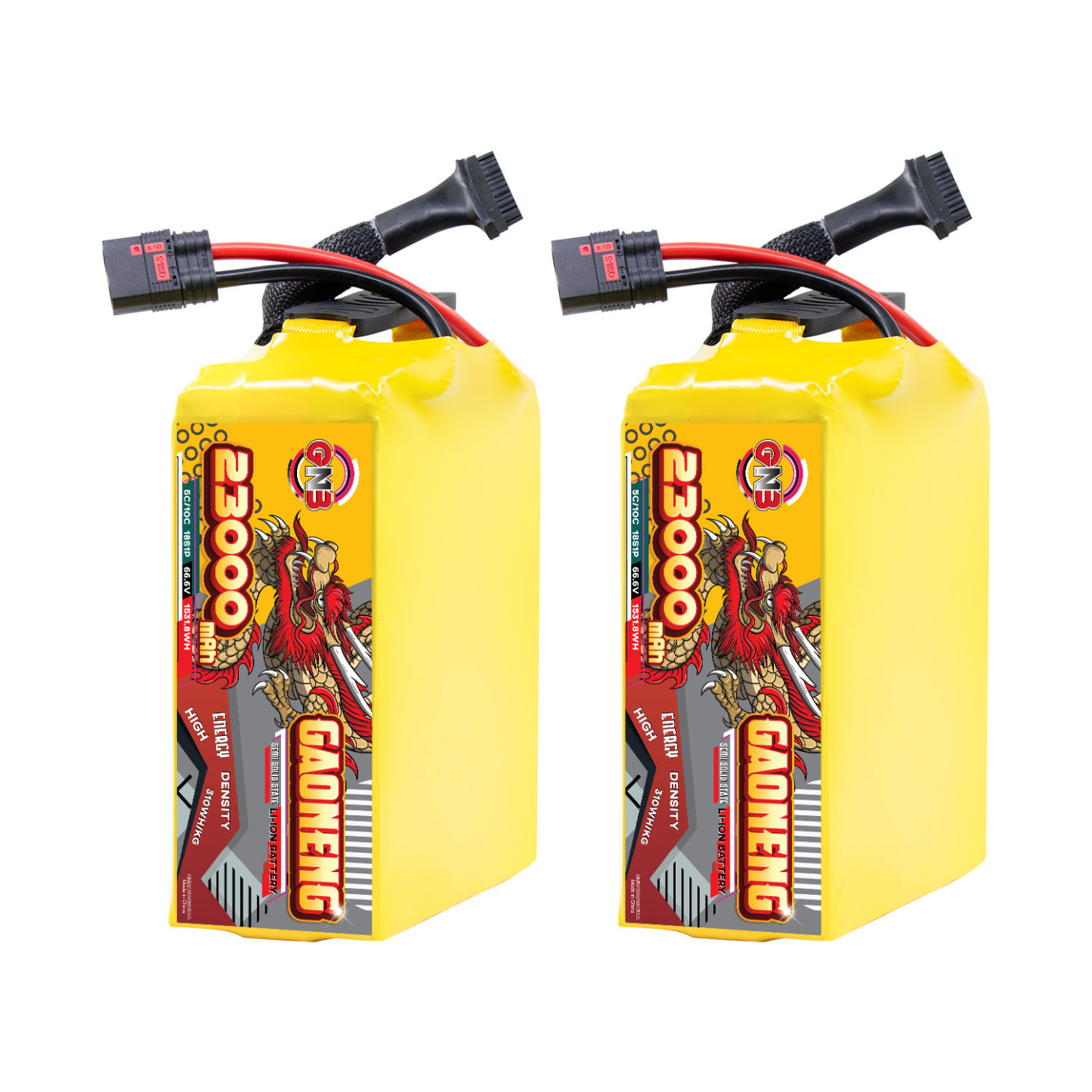 GAONENG GNB 23000mah18S 66.6V 5C QS8 Semi Solid State Li-ion Battery 310WH/kg