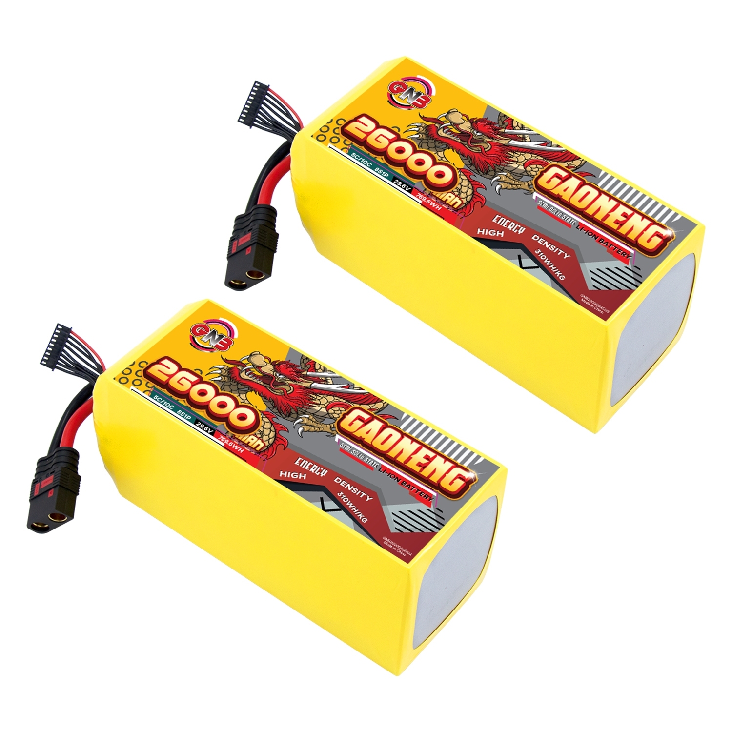 GAONENG GNB 26000mah 8S 29.6V 5C QS8 Semi Solid State Li-ion Battery 310WH/kg