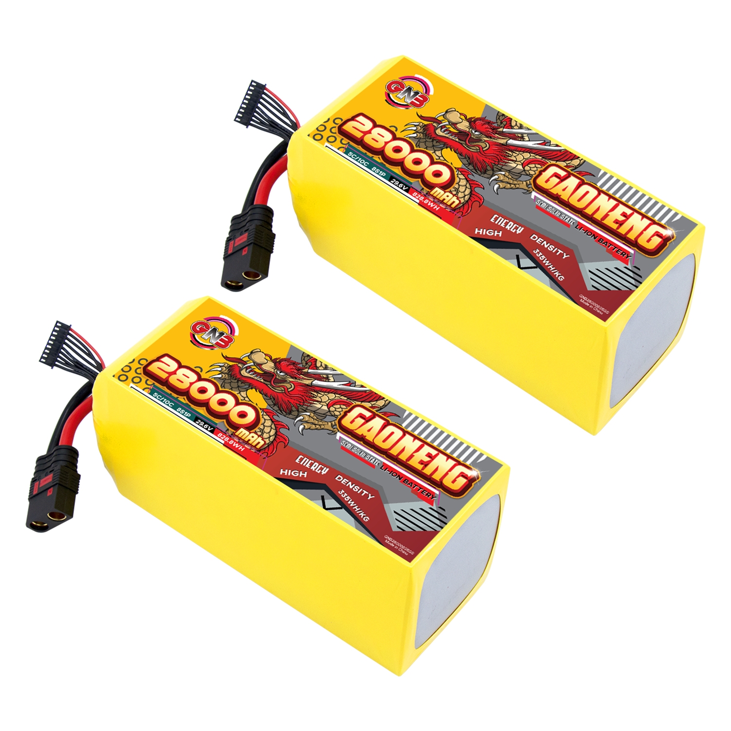 GAONENG GNB 28000mah 8S 29.6V 5C QS8 Semi Solid State Li-ion Battery 335WH/kg