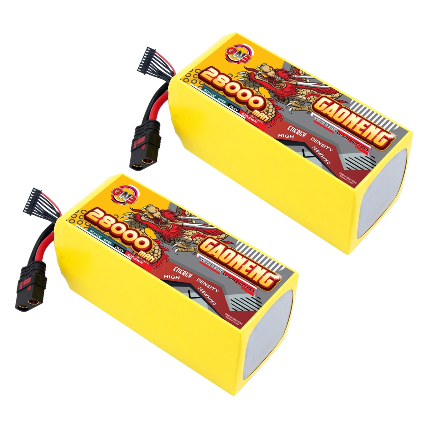GAONENG GNB 28000mah 8S 29.6V 5C QS8 Semi Solid State Li-ion Battery 335WH/kg