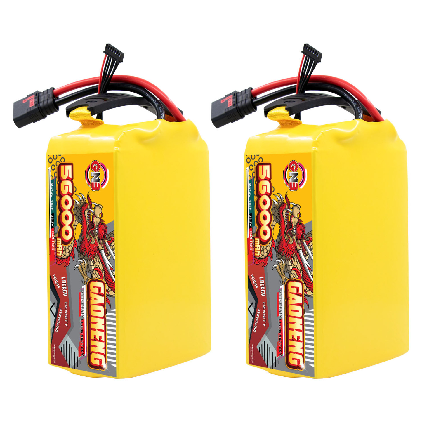 GAONENG GNB 56000mah 6S 22.2V 5C QS8 Semi Solid State Li-ion Battery 310WH/kg