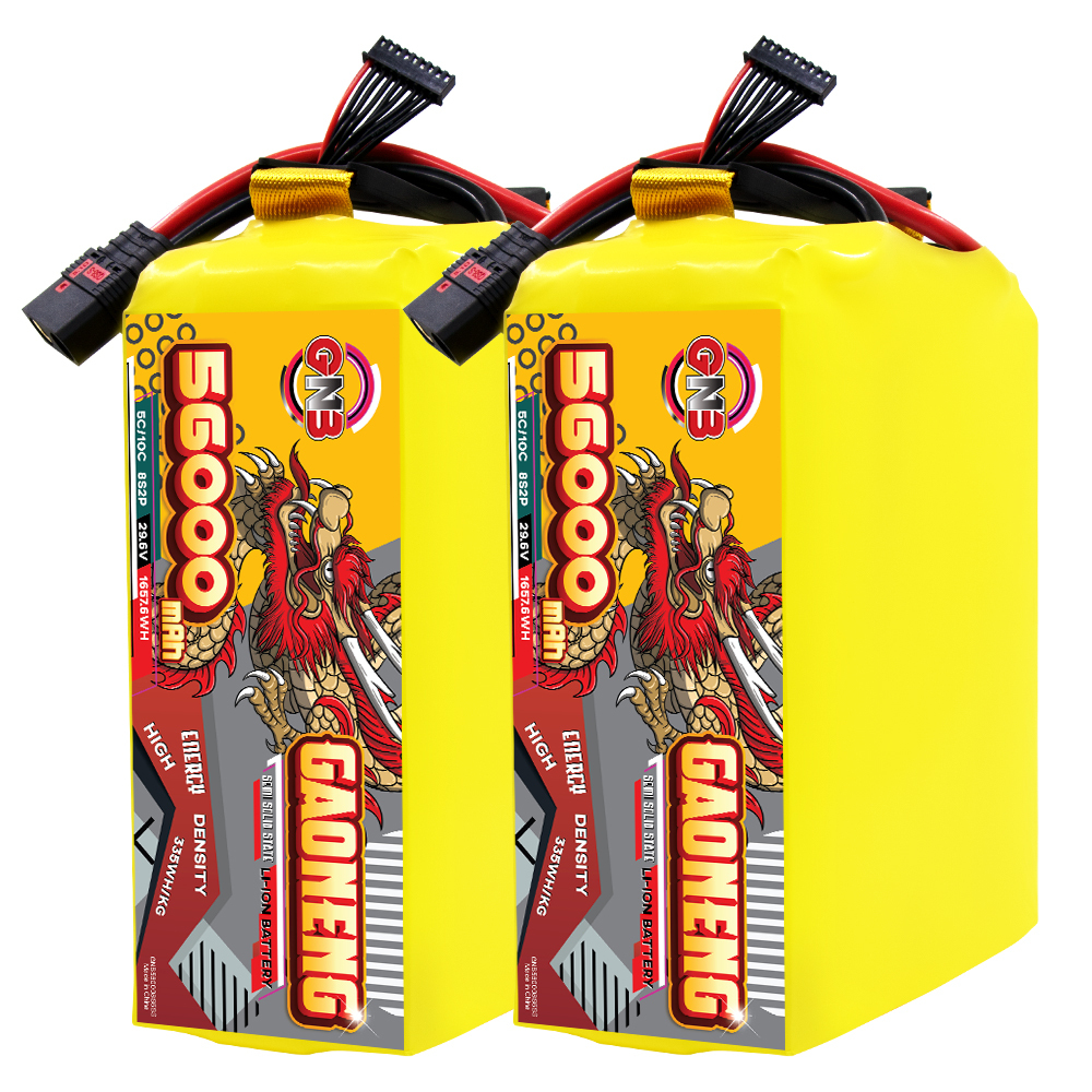 GAONENG GNB 56000mah 8S 29.6V 5C QS8 Semi Solid State Li-ion Battery 335WH/kg