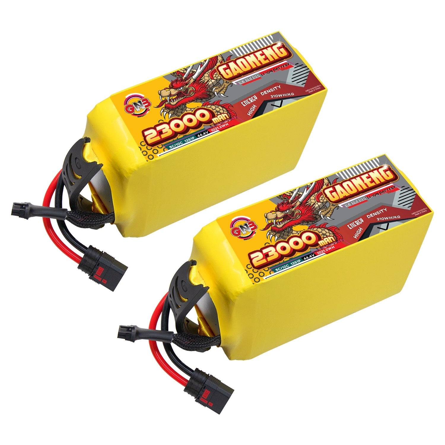 GAONENG GNB 23000mah 12S 44.4V 5C QS8 Semi Solid State Li-ion Battery 310WH/kg