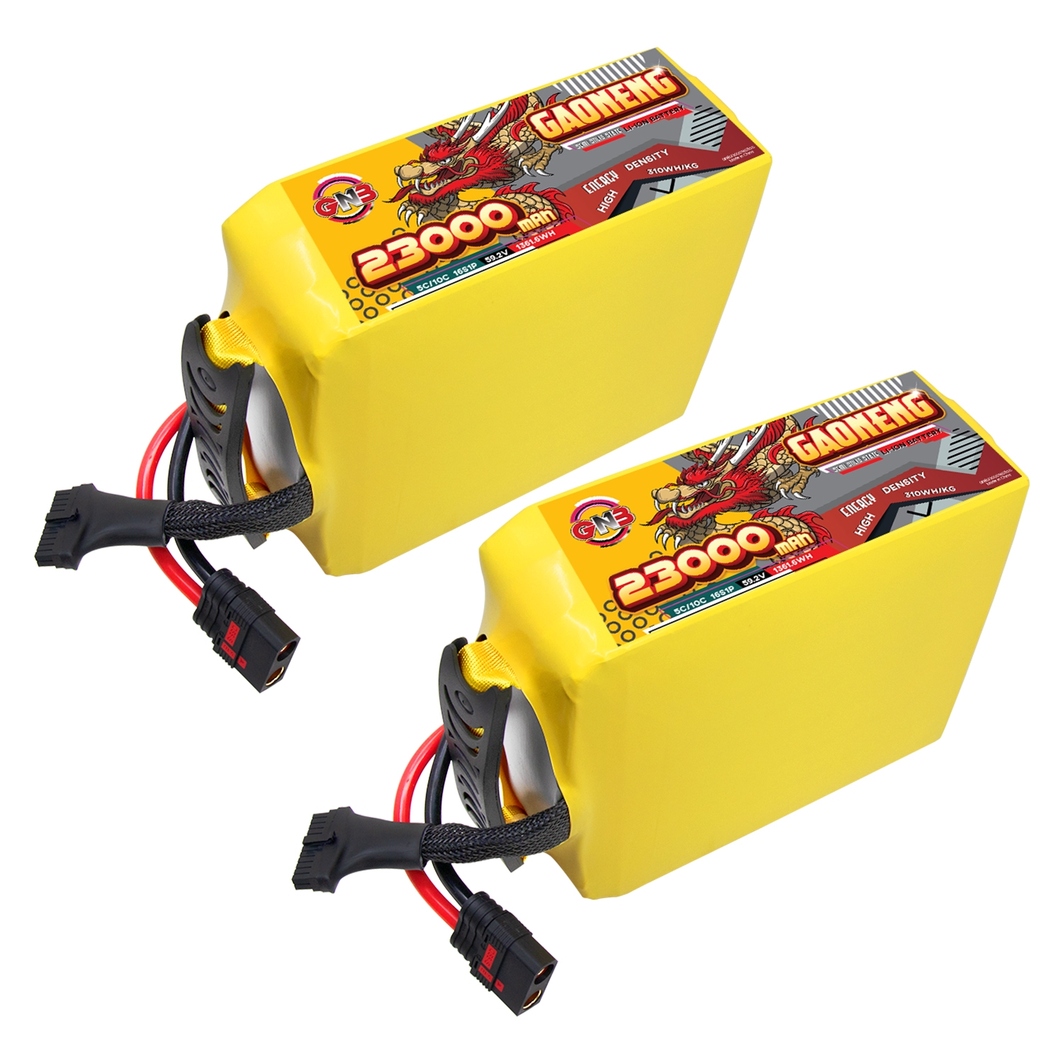GAONENG GNB 23000mah 16S 59.2V 5C QS8 Semi Solid State Li-ion Battery 310WH/kg