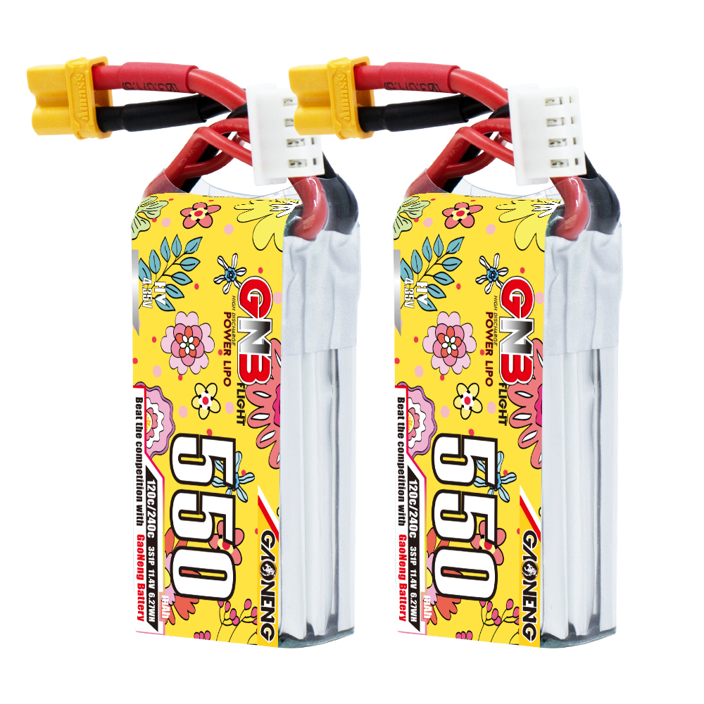 GAONENG GNB LiHV 3S 11.4V 550mAh 120C XT30 LiPo Battery Quads FPV