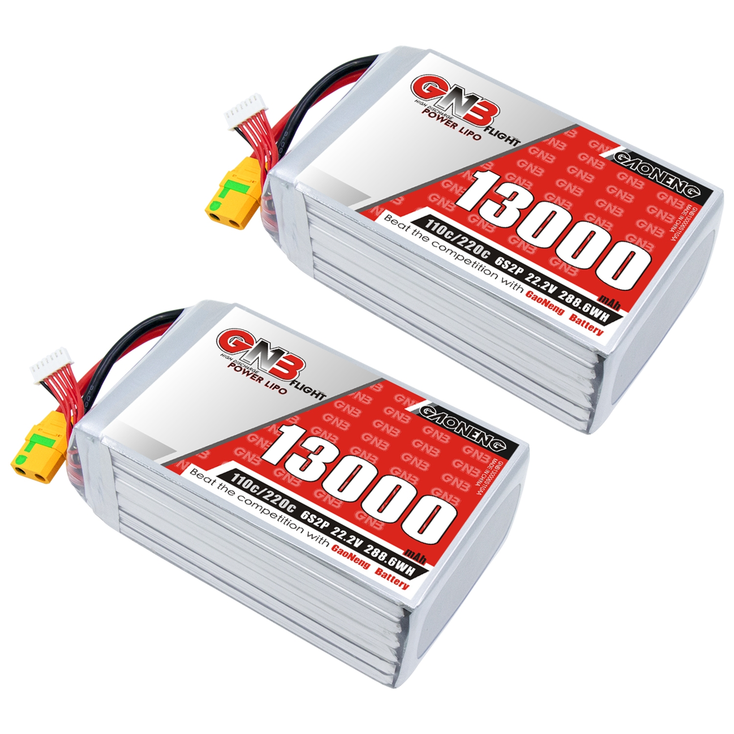 GAONENG GNB 6S 22.2V 13000mAh 13AH 110C RC LiPo Battery XT90S Anti Spark