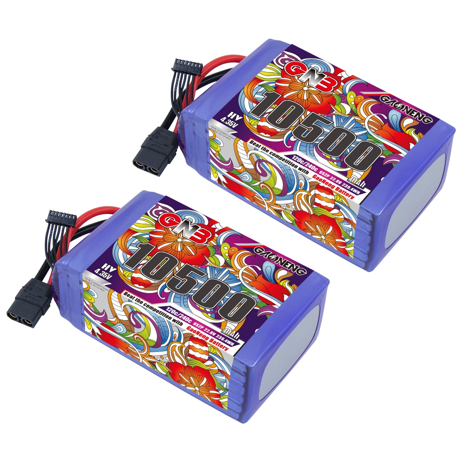 GAONENG GNB 6S 22.8V HV 10500mAh 120C RC LiPo Battery XT90