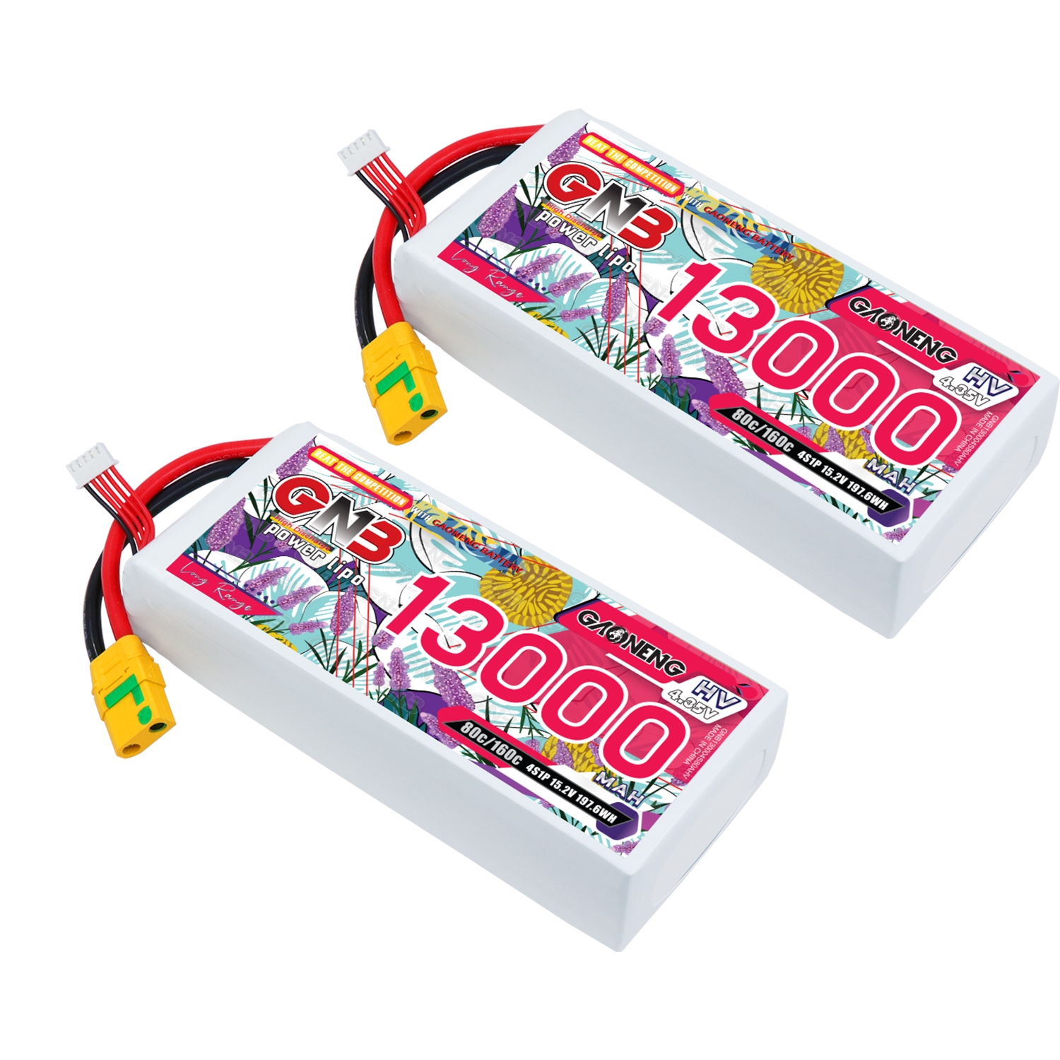 GAONENG GNB 4S 15.2V HV 13000mAh 80C RC LiPo Battery XT90S