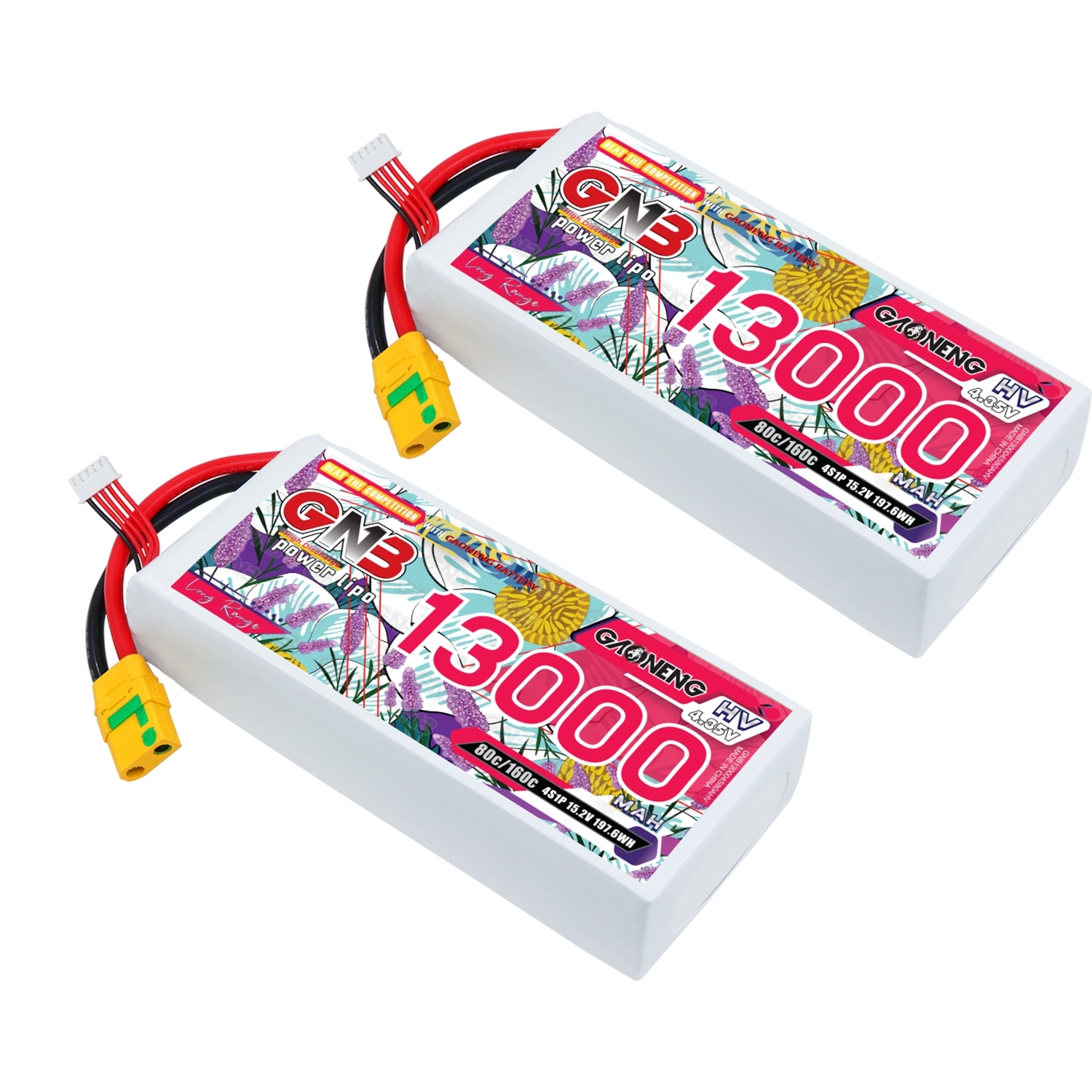 GAONENG GNB 4S 15.2V HV 13000mAh 80C RC LiPo Battery XT90S