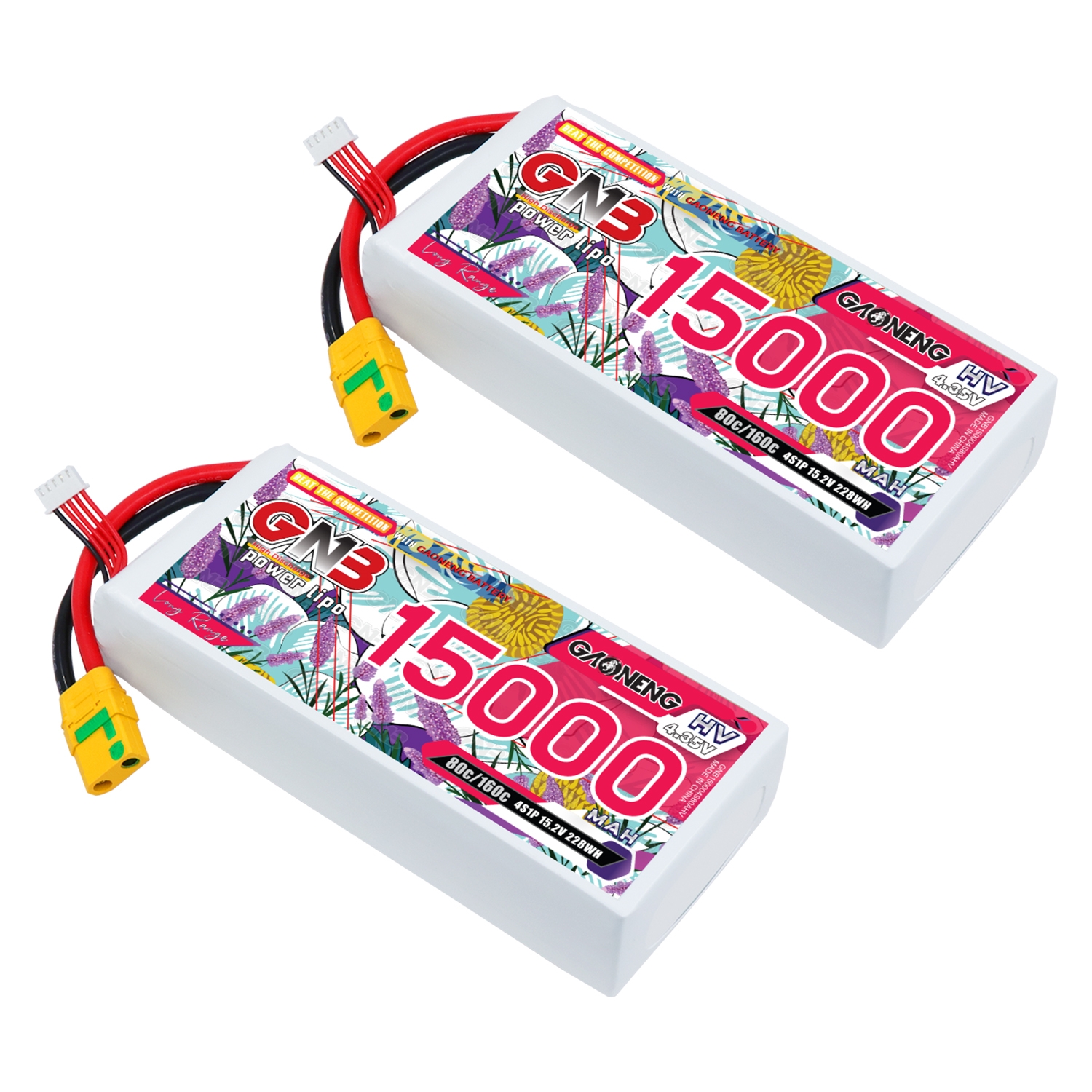 GAONENG GNB 4S 15.2V HV 15000mAh 80C RC LiPo Battery XT90S