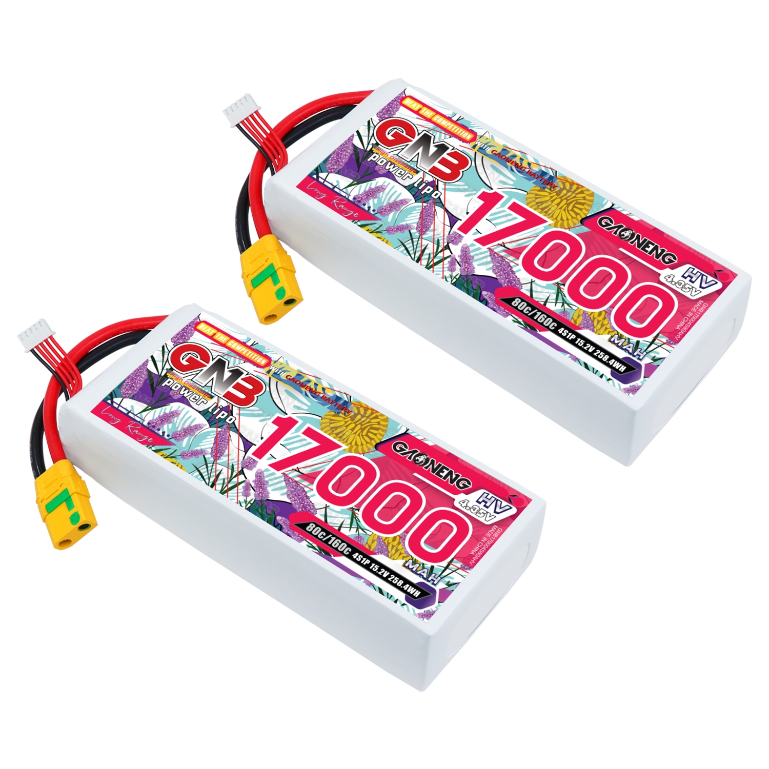 GAONENG GNB 4S 15.2V HV 17000mAh 80C RC LiPo Battery XT90S