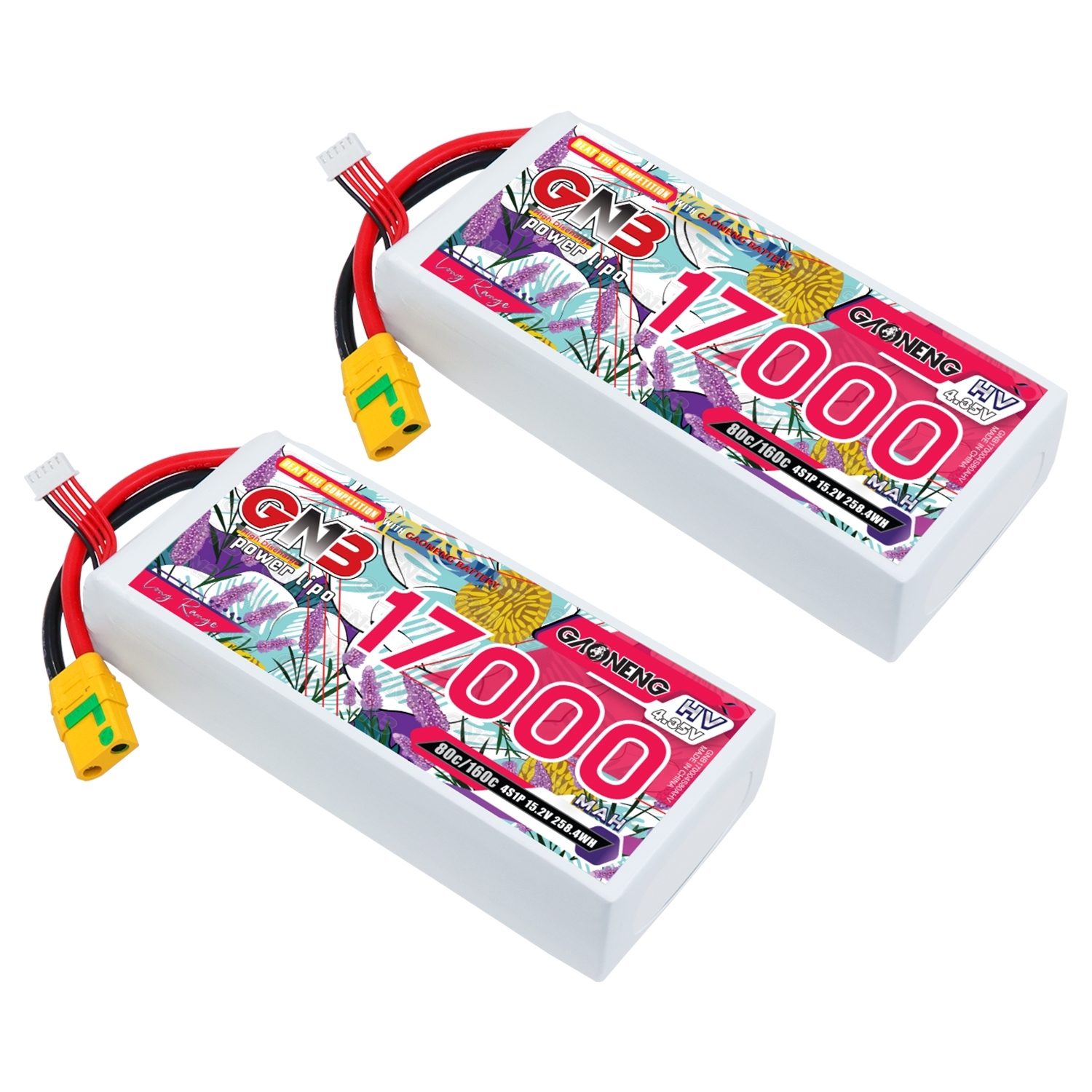 GAONENG GNB 4S 15.2V HV 17000mAh 80C RC LiPo Battery XT90S
