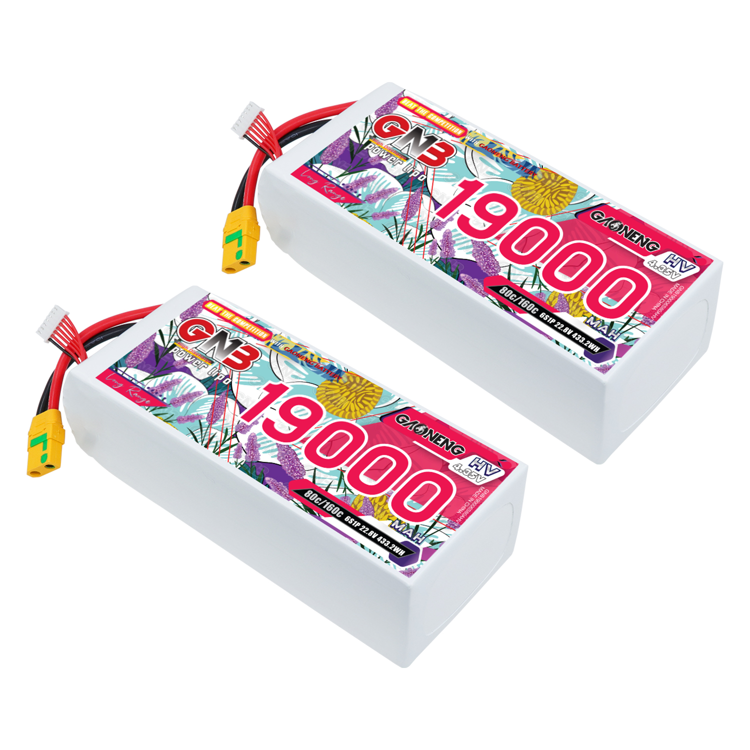 GAONENG GNB 6S 22.8V HV 19000mAh 80C RC LiPo Battery XT90S