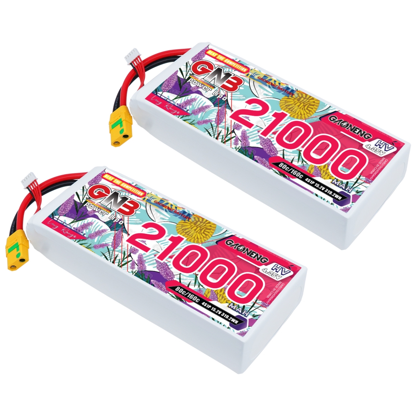 GAONENG GNB 4S 15.2V HV 21000mAh 80C RC LiPo Battery XT90S