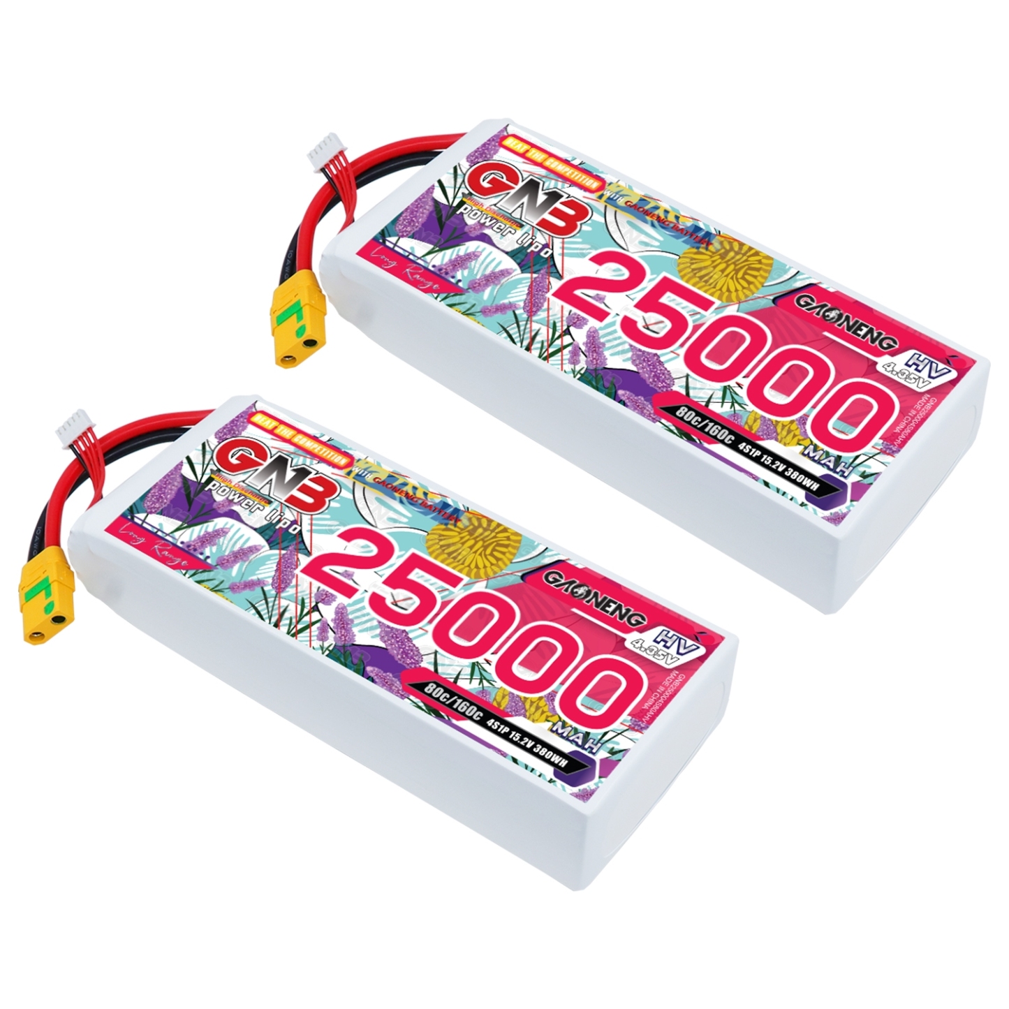 GAONENG GNB 4S 15.2V HV 25000mAh 80C RC LiPo Battery XT90S