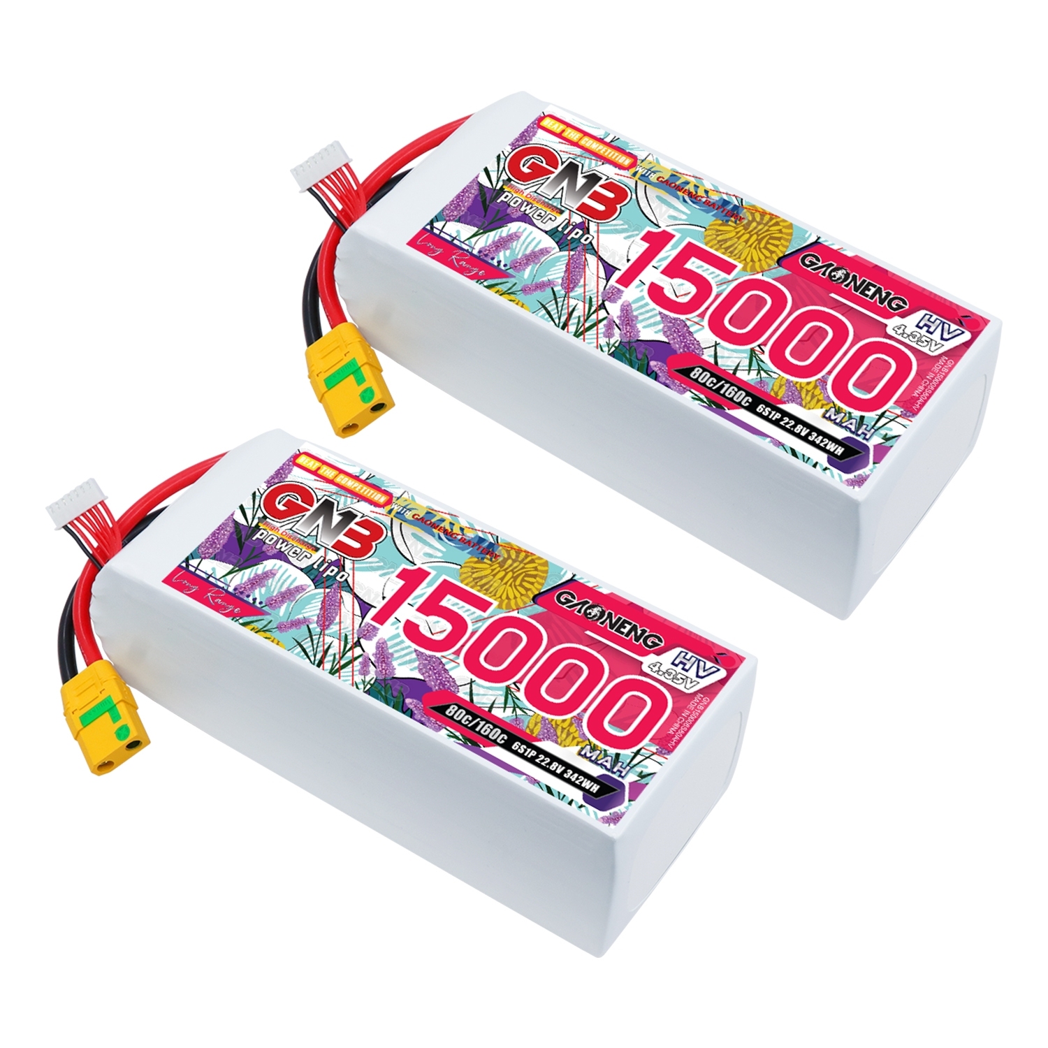 GAONENG GNB 6S 22.8V HV 15000mAh 80C RC LiPo Battery XT90S