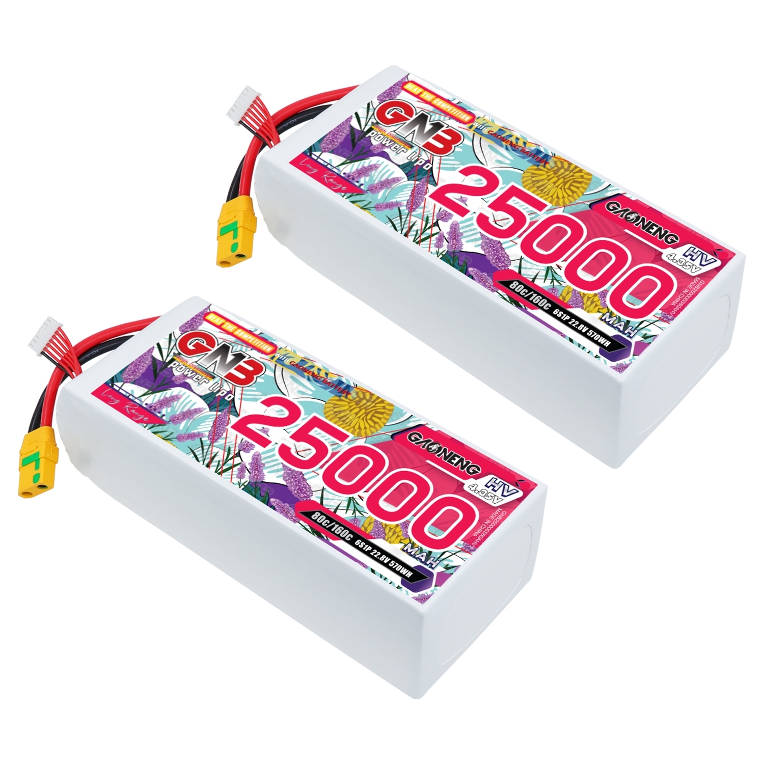 GAONENG GNB 6S 22.8V HV 25000mAh 80C RC LiPo Battery XT90S