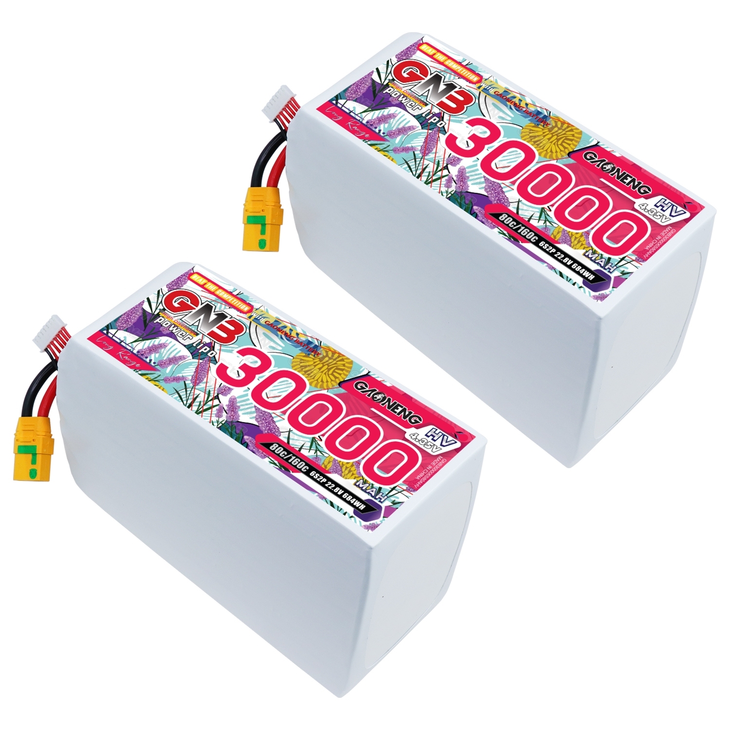 GAONENG GNB 6S 22.8V HV 30000mAh 80C RC LiPo Battery XT90S