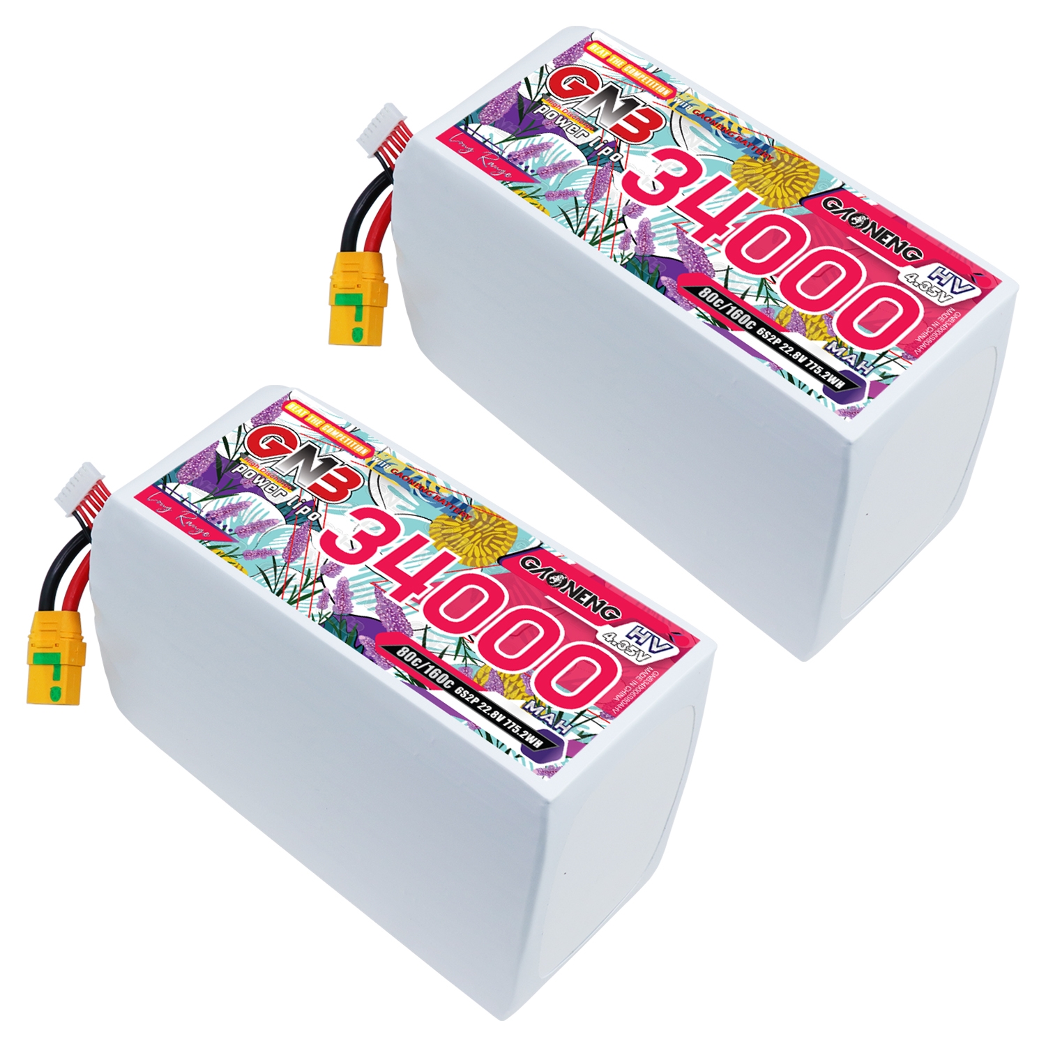 GAONENG GNB 6S 22.8V HV 34000mAh 80C RC LiPo Battery XT90S